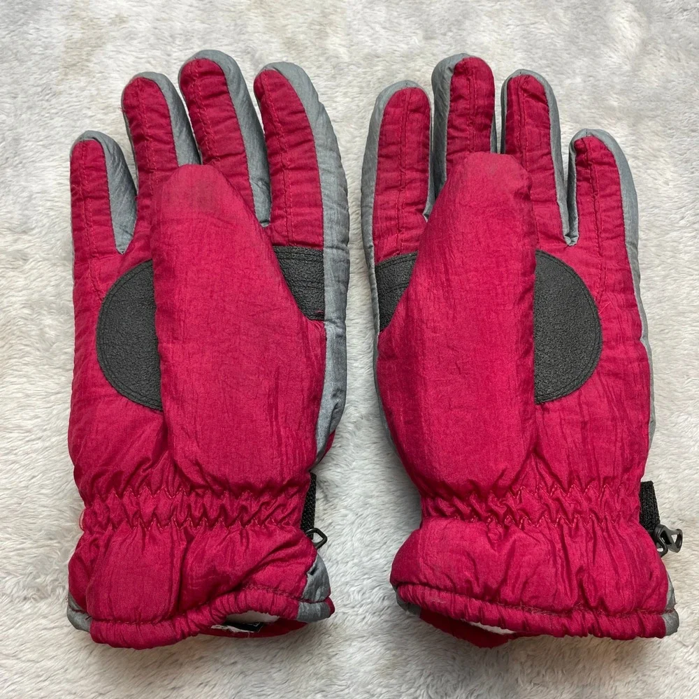 Sand & Siman Womens Primaloft Insulated Gloves Size M/L Red Winter Ski Sporty